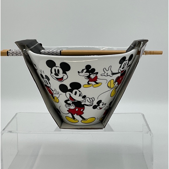 Disney Mickey Mouse  Ramen Bowl With Chopsticks, 6” - Picture 1 of 5